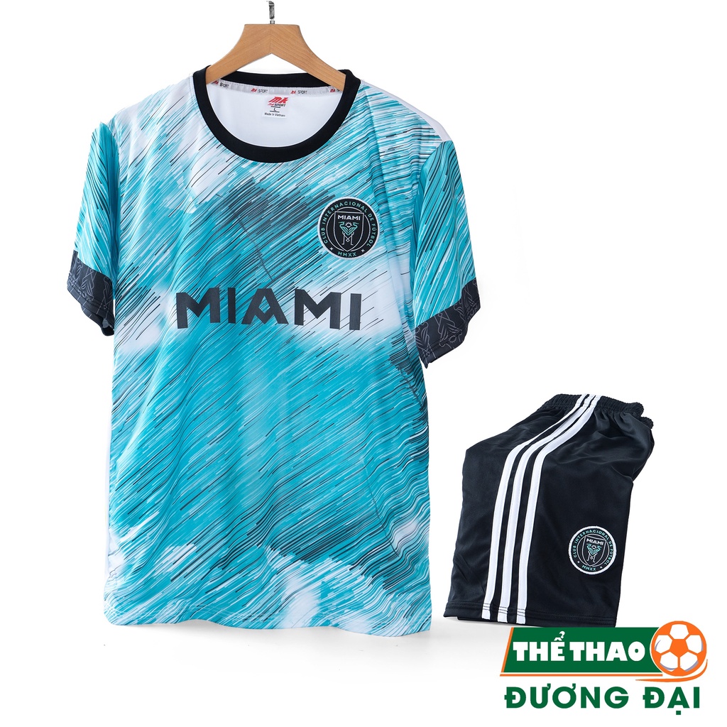 Quần Áo Bóng Đá, Đồ Đá Banh Miami Xanh 2023 Thun Mè Cao Cấp Không Nhăn Không Xù Lông Thể Thao Đương Đại