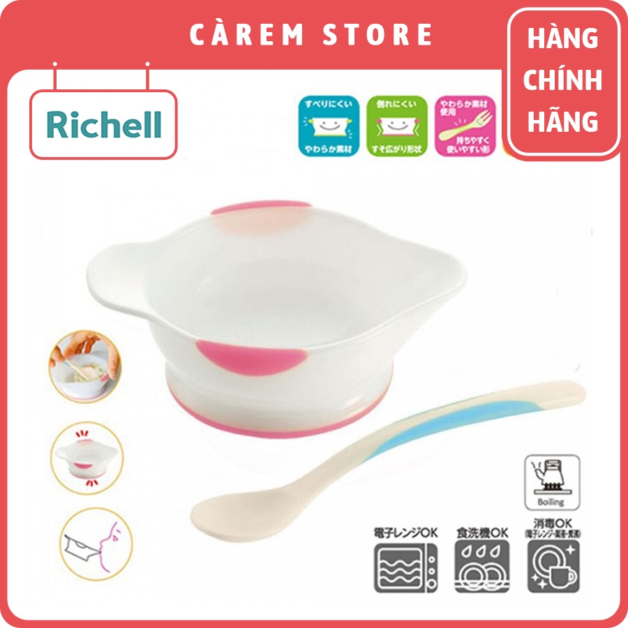 Bộ bát và thìa ăn dặm -Richell