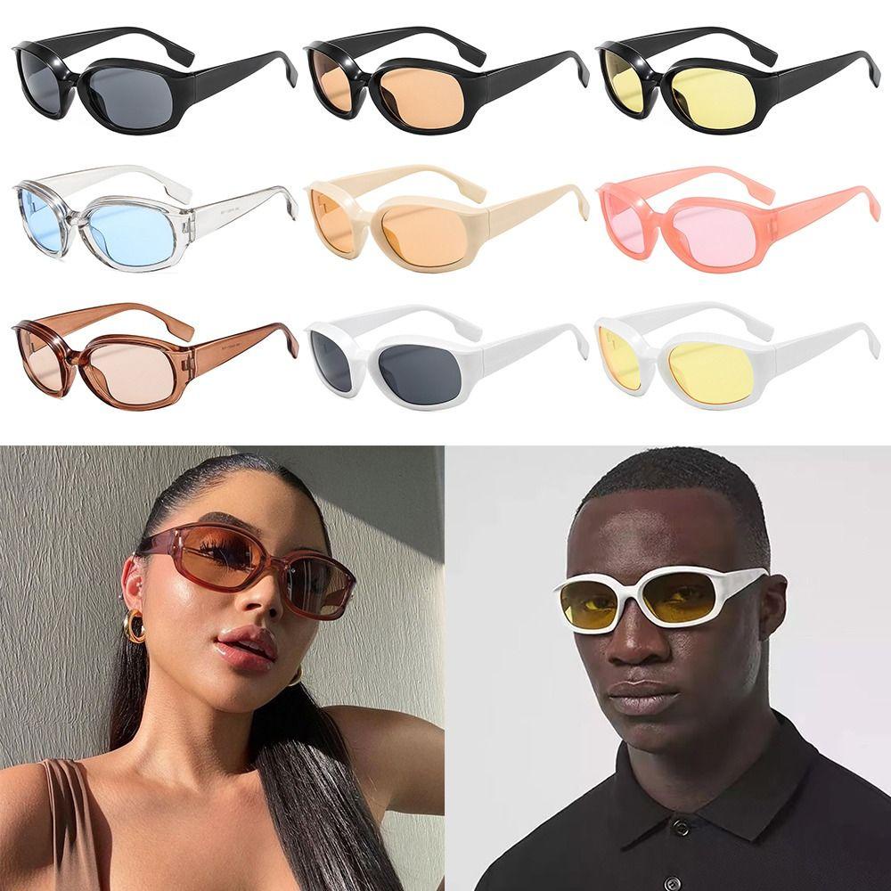 Kính Mát Gọng Oval Thời Trang Vintage Cho Nam Nữ