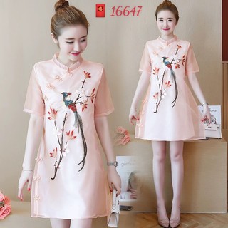 Đầm Sẫm BIGSIZE thêu c h i m 16647
