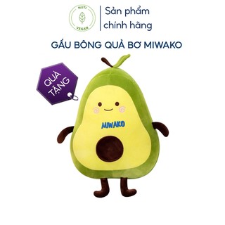 Gấu bông quả bơ logo miwako tròn siêu dễ thương hình trái bơ cute