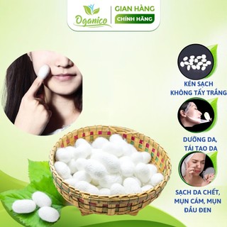 Kén tằm sạch rửa mặt dưỡng da, tẩy tế bào chết da chết, sạch mụn cám, mụn đầu đen OGANICO