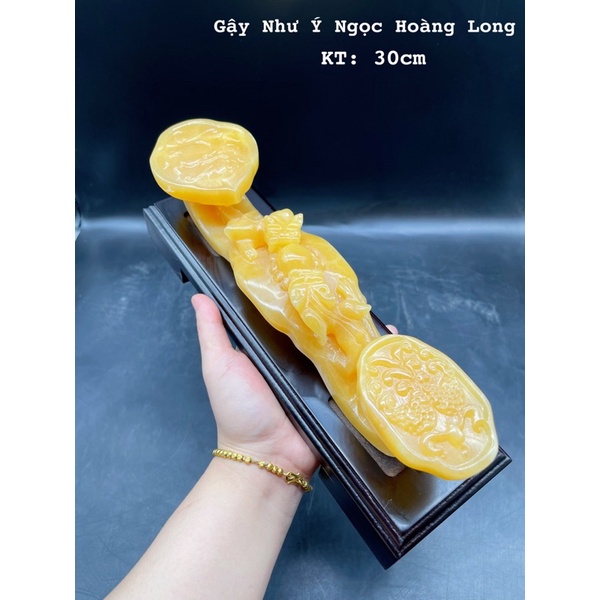 Gậy Như Ý Đá Ngọc Hoàng Long Phong Thuỷ