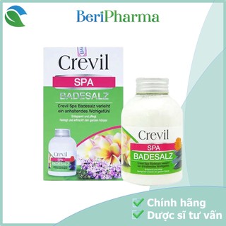 ✅ Crevil Muối Tắm Giảm Mụn, Giảm Mẩn Ngứa,Tẩy Da Chết Spa Badesalz 600g
