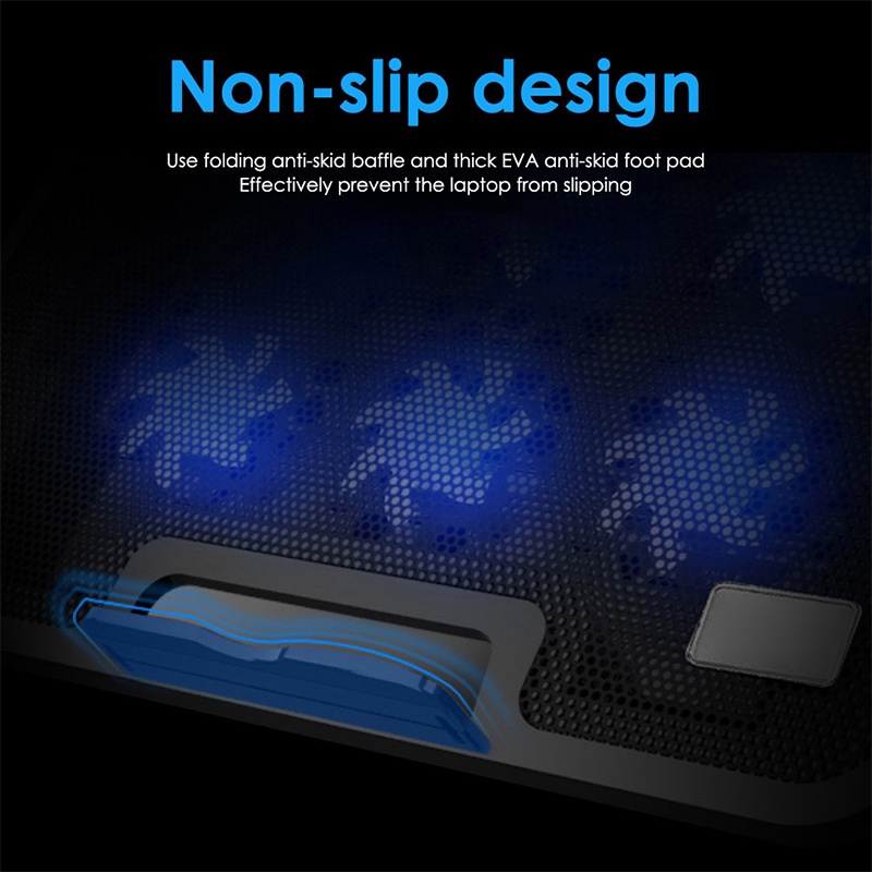 Nuoxi H9 Đế Tản Nhiệt Laptop, Kệ laptop tản nhiệt, Giá Đỡ Làm Mát, Kệ Kê Làm Mát Cực Nhanh 2 Cổng USB,Loại 2 Quạt/6 Quạt | BigBuy360 - bigbuy360.vn