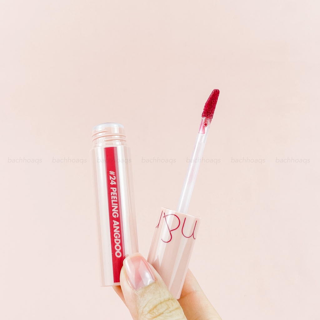 Son tint bóng siêu lì lâu trôi cho môi căng mọng màu 24 hồng đỏ đất lên màu siêu chuẩn son Romand Juicy Lasting Tint