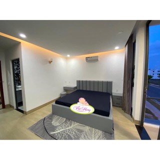 Ga chống thấm cotton lụa Hàn Quốc Việt Hưng mầu tím than m6x2m,m8x2m đệm dầy 10cm, 20cm chống thấm 100%, không nóng
