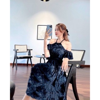 Đầm Ren Lông Vũ 3 màu