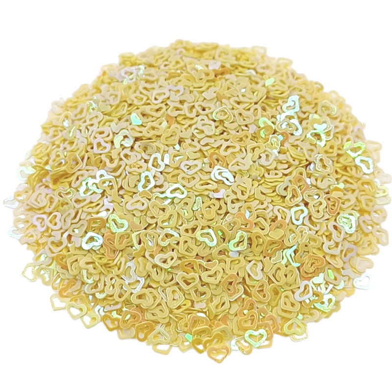 Kim Tuyến Hình Trái Tim Bằng PVC 4mm Dùng Trang Trí Điện Thoại / Móng Tay DIY