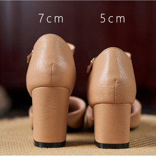 Giày Gót Vuông Hở eo Big Size_ Hàng Có Sẵn (Size 40➡️43)