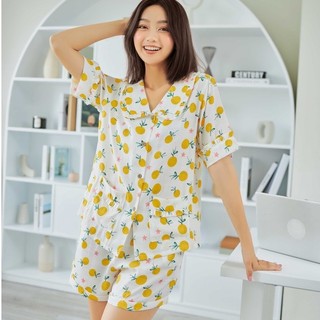 Vibes đồ bộ pijama ngắn ora yellow py set