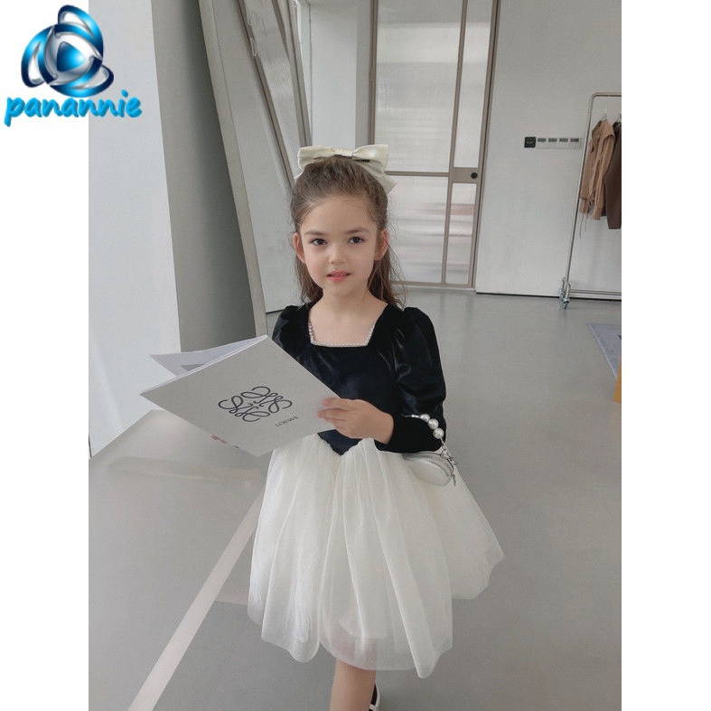 Đầm Công Chúa Dáng Chữ A Tay Dài Phong Cách Hepburn Thời Trang Cao Cấp Cho Bé Gái