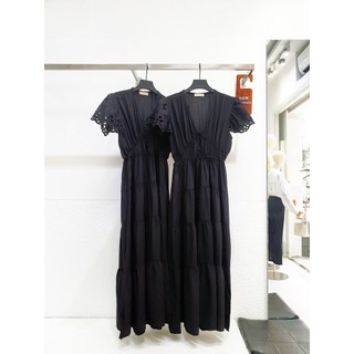 Maxi eo chun tay eyelet 2 màu AfterBefore