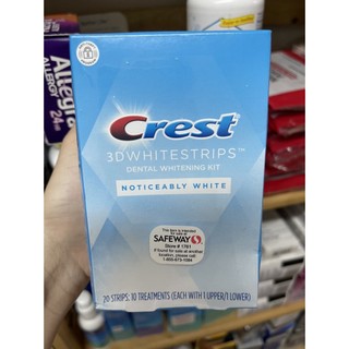 SALE: Miếng dán trắng răng Crest 3D Whitestrips Noticeably White 20 Strips.