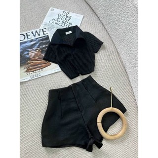 Áo croptop cổ polo len lưới (ảnh thật cuối)
