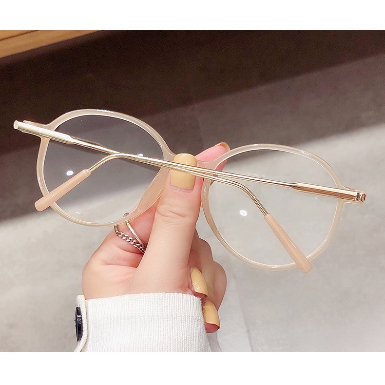 Mắt Kính Gọng Tròn Phong Cách Vintage Thời Trang Cho Nữ