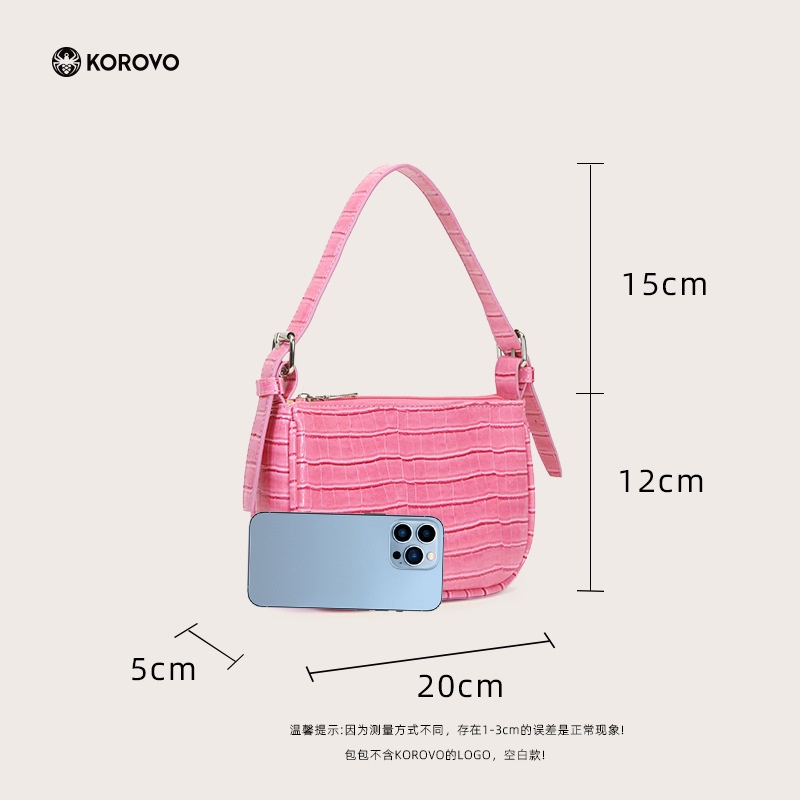 Túi xách đeo vai JASMIN NOIR vân da cá sấu phối dây xích thời trang dành cho nữ