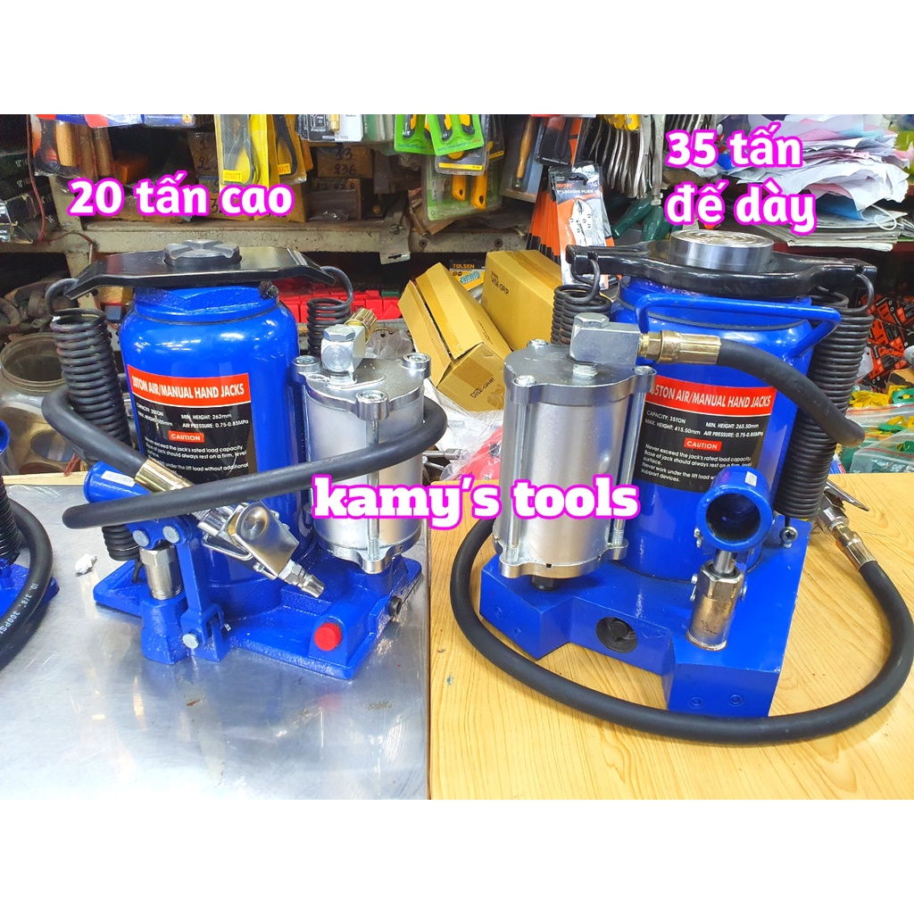 Kích Con Đội Thủy Lực Dùng Hơi 20 Tấn Và 35 Tấn Đế Dày