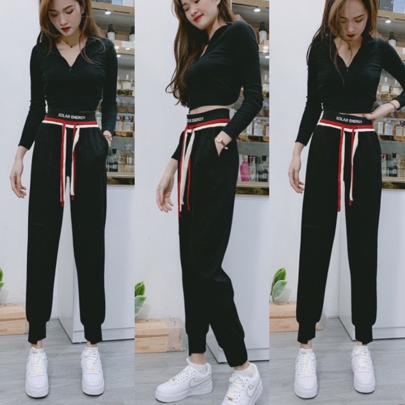 Quần jogger dây xốp