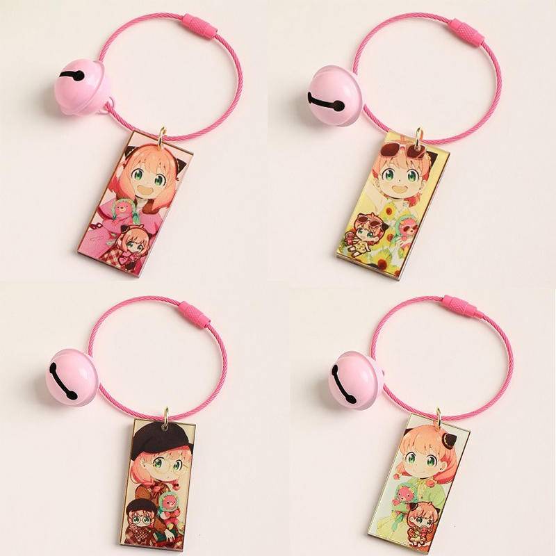 Móc Chìa Khóa Hai Mặt Bằng Acrylic Trong Suốt In Hoạt Hình SPY x FAMILY Loid Forger Anya Forger Yor Forger Bell