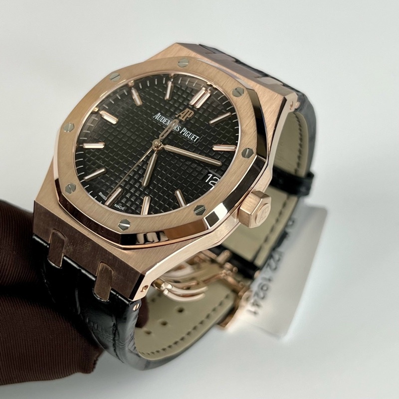 Đồng hồ nam Audemars Piguet Royal Oak Selfwinding 15400OR.OO.D002CR.01 size 40 dây da máy cơ Thuỵ Sỹ