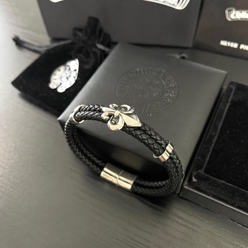 Vòng tay nam nữ logo Chrome Heart phong cách retro cá tính cao cấp