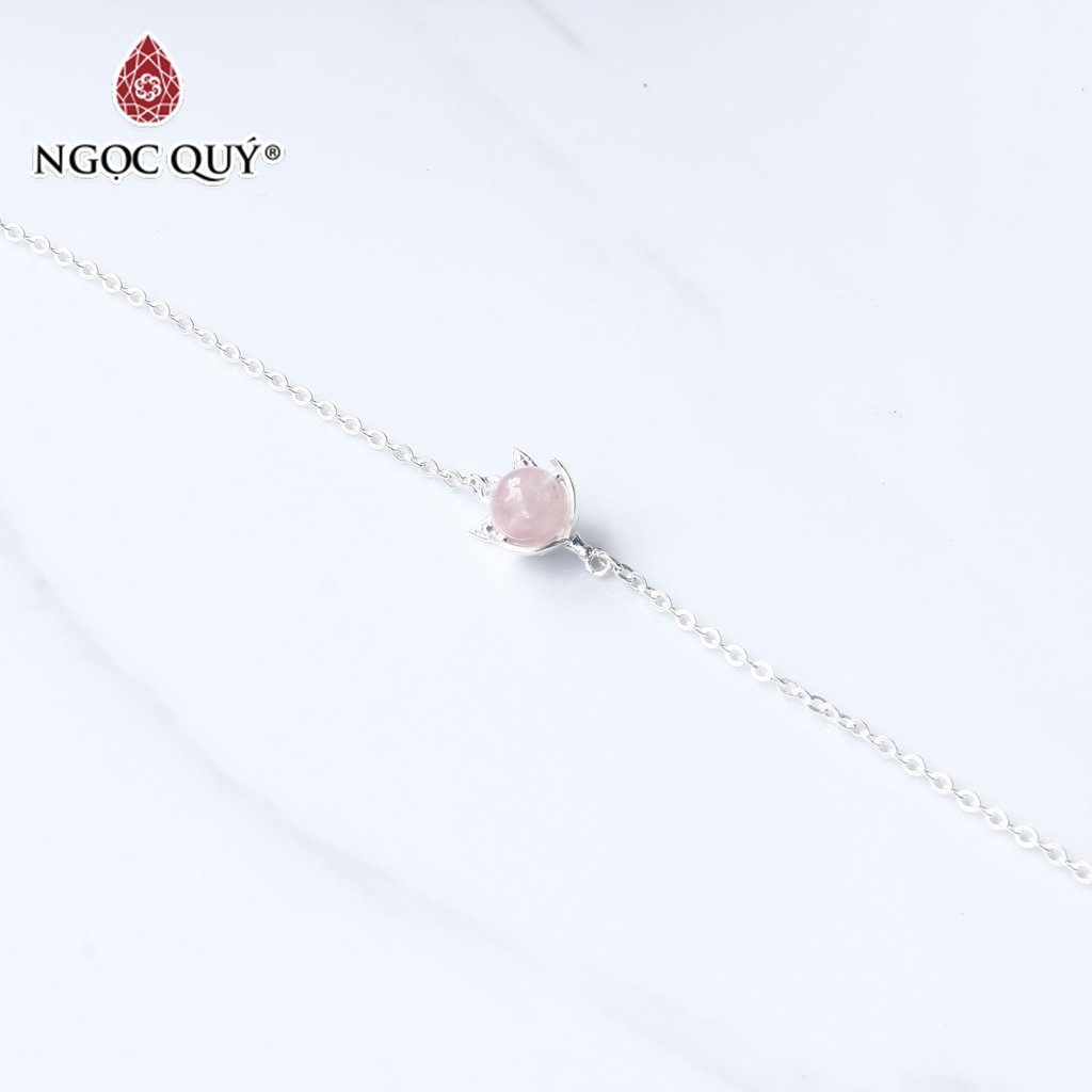 Vòng tay hồ ly bạc gắng hạt thiên nhiên - Ngọc Quý