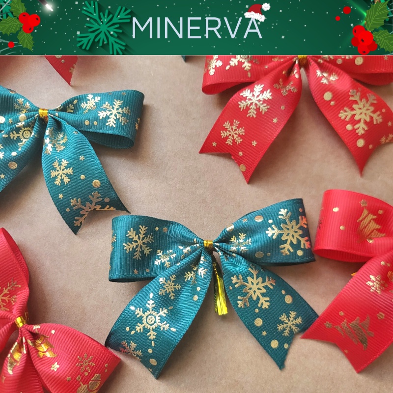 Cuộn 2m dây ruy băng bản 25 mm trang trí giáng sinh, gắn hộp quà tặng