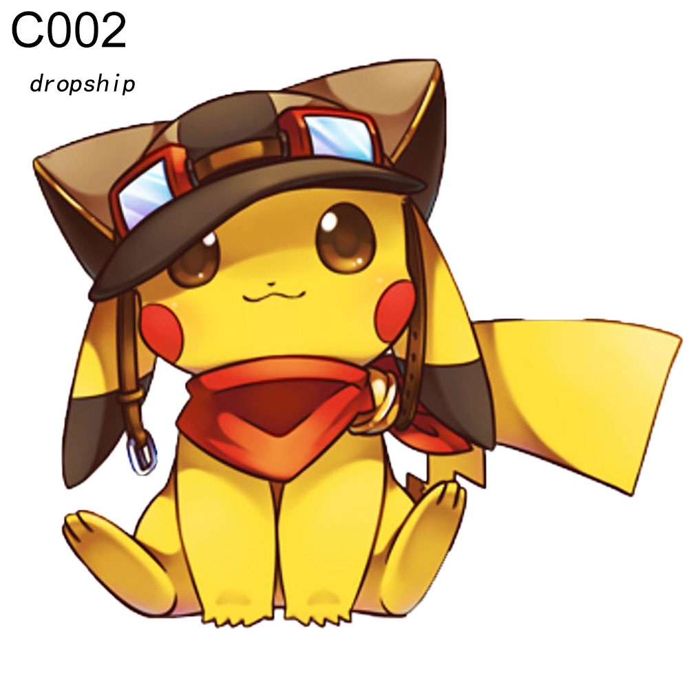 Đề Can Dán Trang Trí Xe Hơi / Xe Máy Hình Pokemon Pikachu Dễ Thương