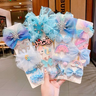 Set kẹp tóc công chúa elsa cho bé gái