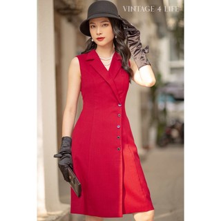 Melaine Dress - Đầm chữ A kiểu sơ mi thanh lịch của Anmier, phong cách cổ điển, sang trọng