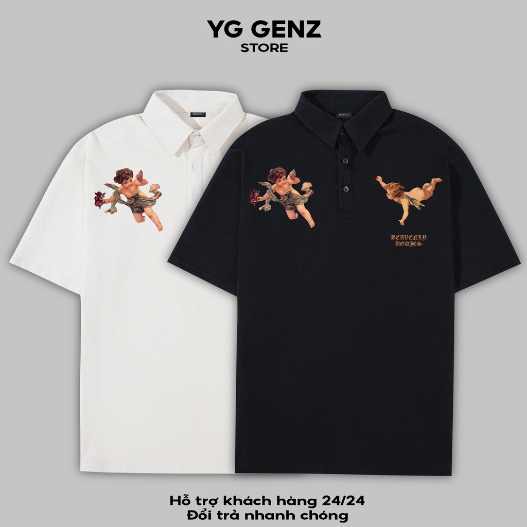 Áo thun polo cao cấp MIKECO CUPID YGGENZ , Áo polo nam nữ unisex thiết kế trẻ trung , năng động 100% cotton