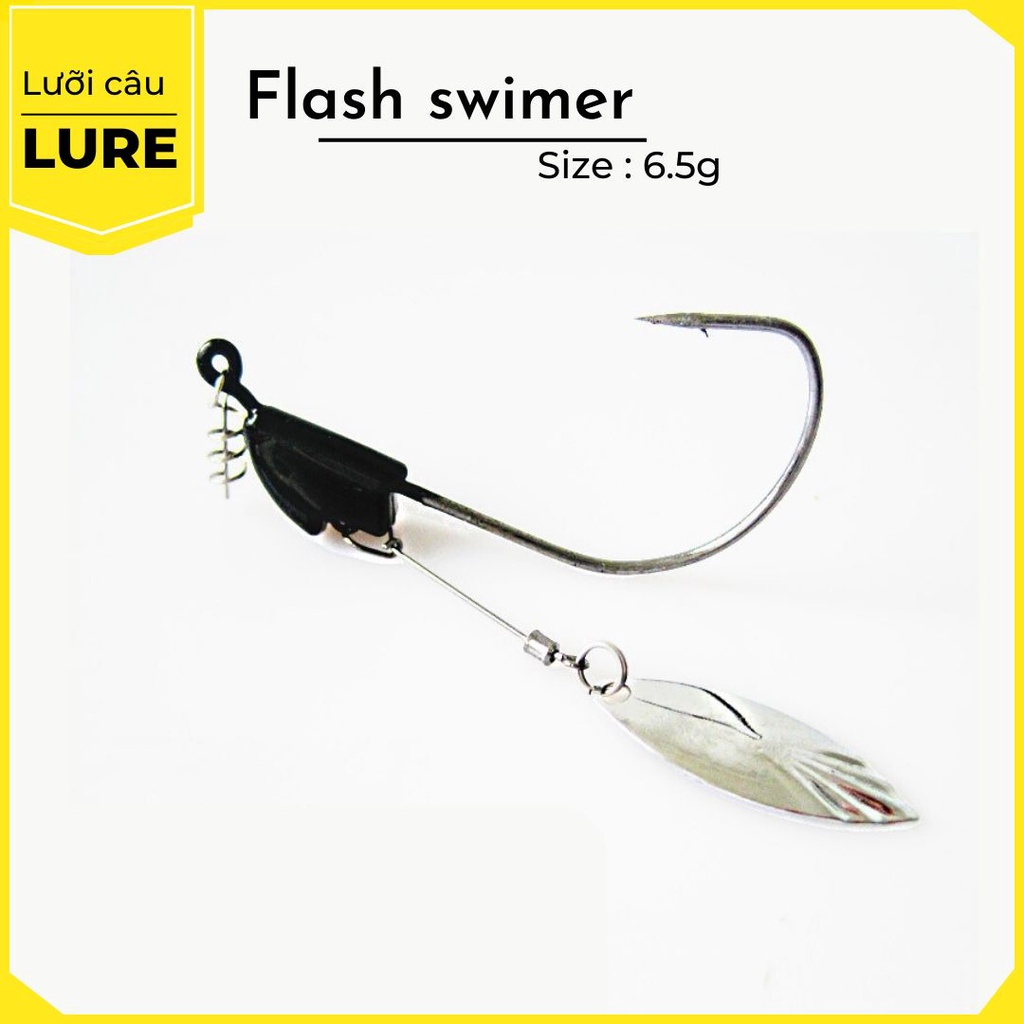 Lưỡi câu lure FLY kèm thìa đánh nước rung lắc mạnh mẽ SIZE 8G