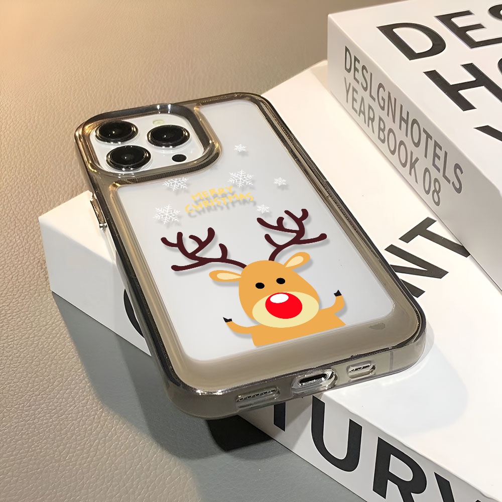 Ốp Điện Thoại Trong Suốt Họa Tiết Giáng Sinh Cho iphone 14 Pro Max 13 11 12 7Plus X XR XS Max 8 7