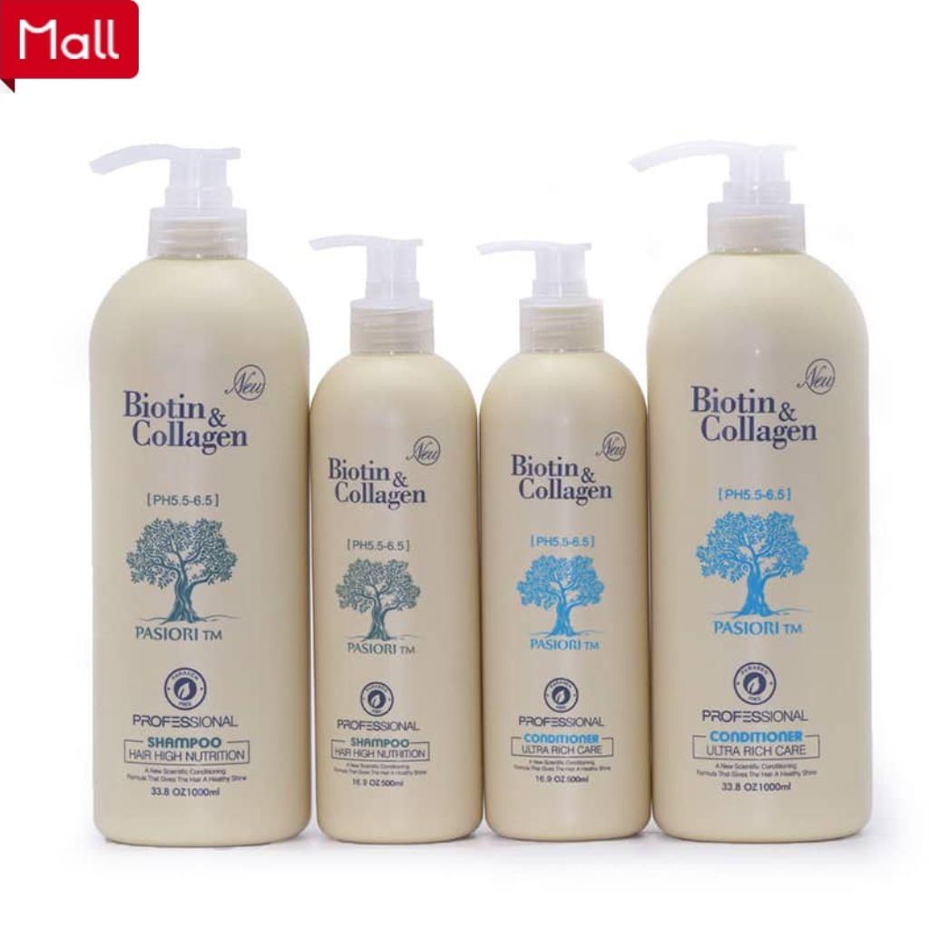 Cặp Dầu Gội + Xả Biotin Collagen Trắng 1000ml - Chống Rụng, Kích Thích Mọc Tóc, Siêu Mềm Mượt [Chính Hãng]
