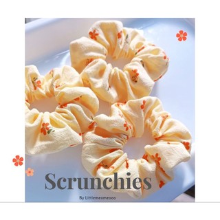Dây buộc tóc scrunchies hoa nhí dễ thương