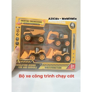 Bộ xe Công trình xây dựng chạy cót cho bé yêu
