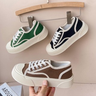 Giày thể thao nữ chất vải dáng basic giày thể thao nữ đế dày giày canvas tăng chiều cao tth036