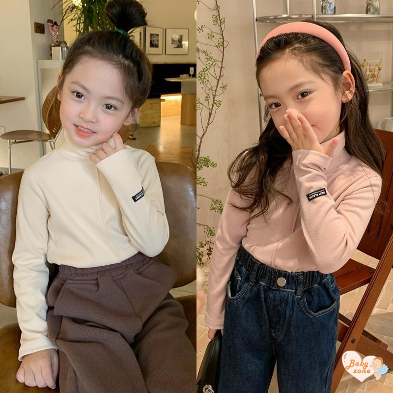 Áo Thun Tay Dài Màu Sắc Đơn Giản Cho Bé Gái