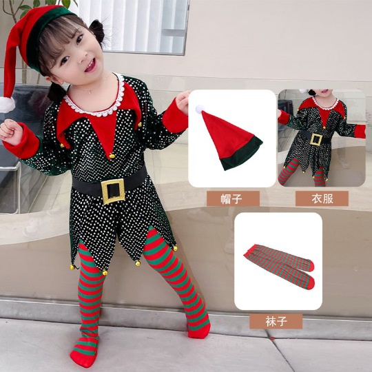 Đầm Hóa Trang Giáng Sinh Dễ Thương Cho Bé Gái UT4E