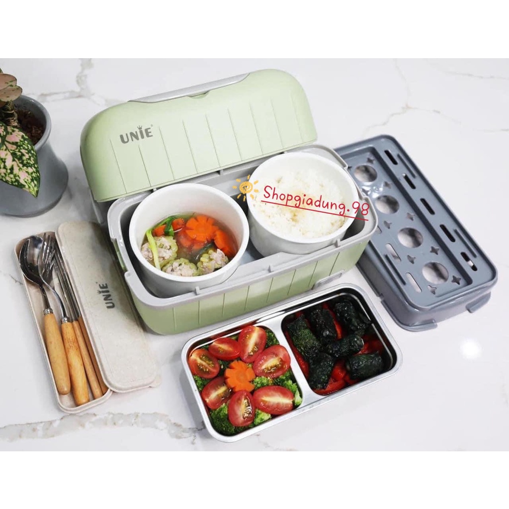 Hộp cơm cắm điện cao cấp Unie UV,1.5L công suất 300W nấu cơm nhanh chóng -NM