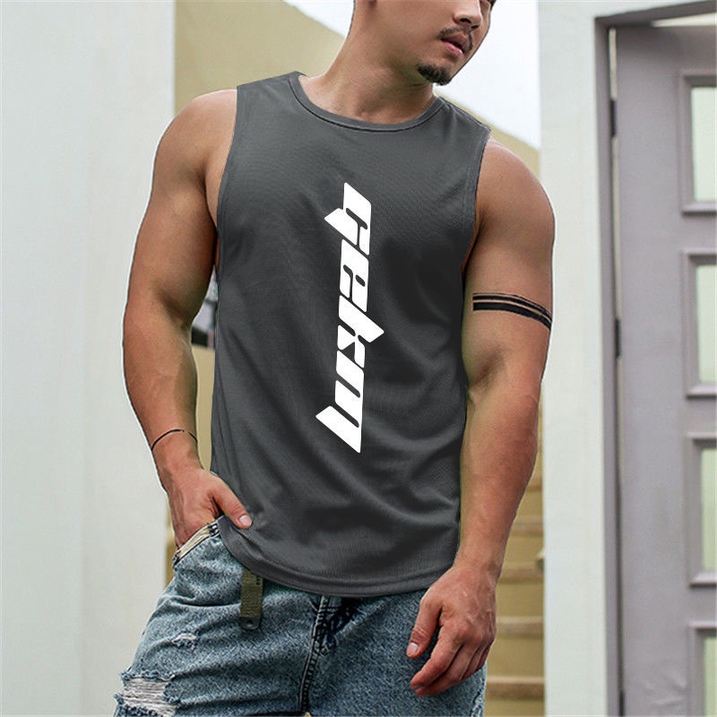 Áo ba lỗ nam tanktop tập gym, áo thun ba lỗ nam 𝗚𝗘𝗞𝗠 chơi bóng rỗ thể thao vải lụa cao cấp thoáng mát