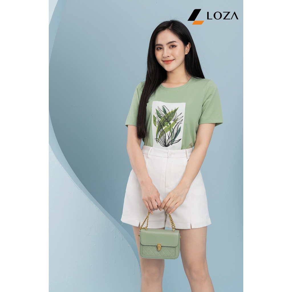 Áo phông in hình chất liệu Cotton Compact form vừa LOZA - PT602088