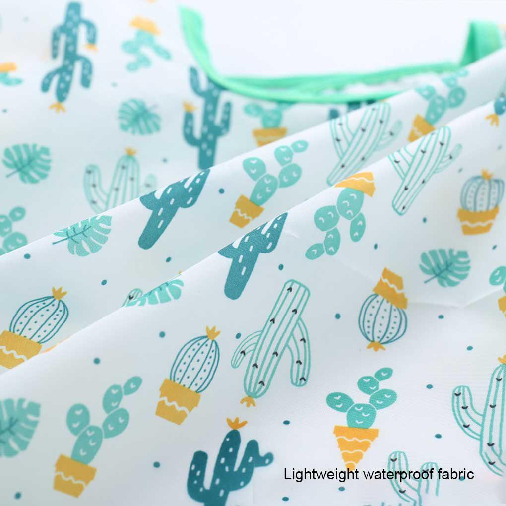 Bộ 4 Tạp Dề Chống Nước Tay Dài In Hình Hoạt Hình Unisex Cho Trẻ Em