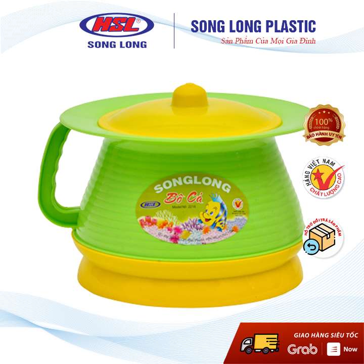 Bô vệ sinh trẻ em tròn có nắp đậy nhựa Song Long Plastic