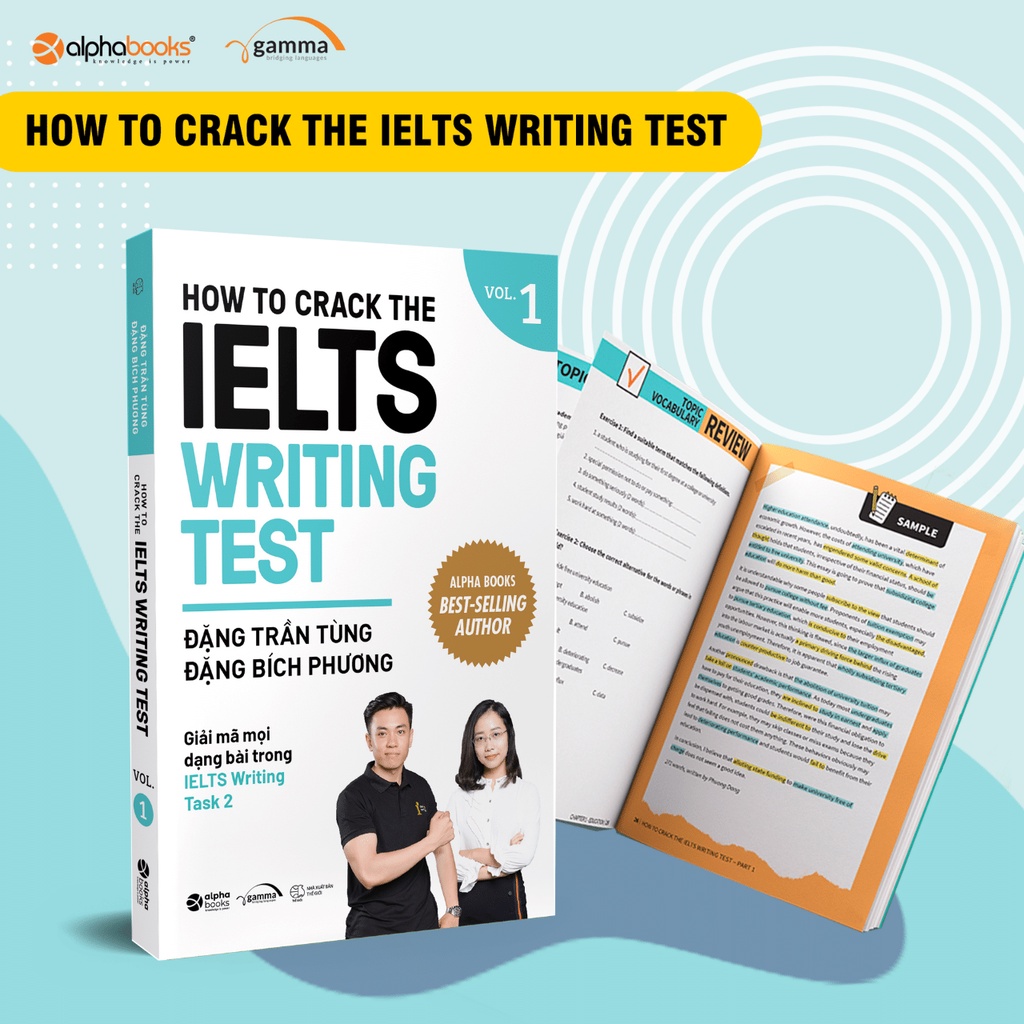 Sách - Combo How To Crack The Ielts Speaking + Writing Test (Vol 1) Dành cho thí sinh đang ấp ủ giấc mơ chinh phục IELTS