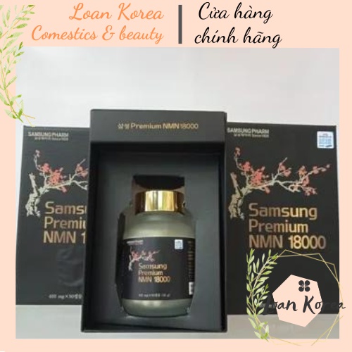 Viên uống NMN 18000 Samsung Hàn Quốc hộp 90 viên cải lão hoàn đồng