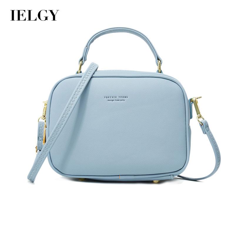 IELGY Túi Đeo Chéo Da pu Sức Chứa Lớn Phong Cách Hàn Quốc Đơn Giản Cho Nữ