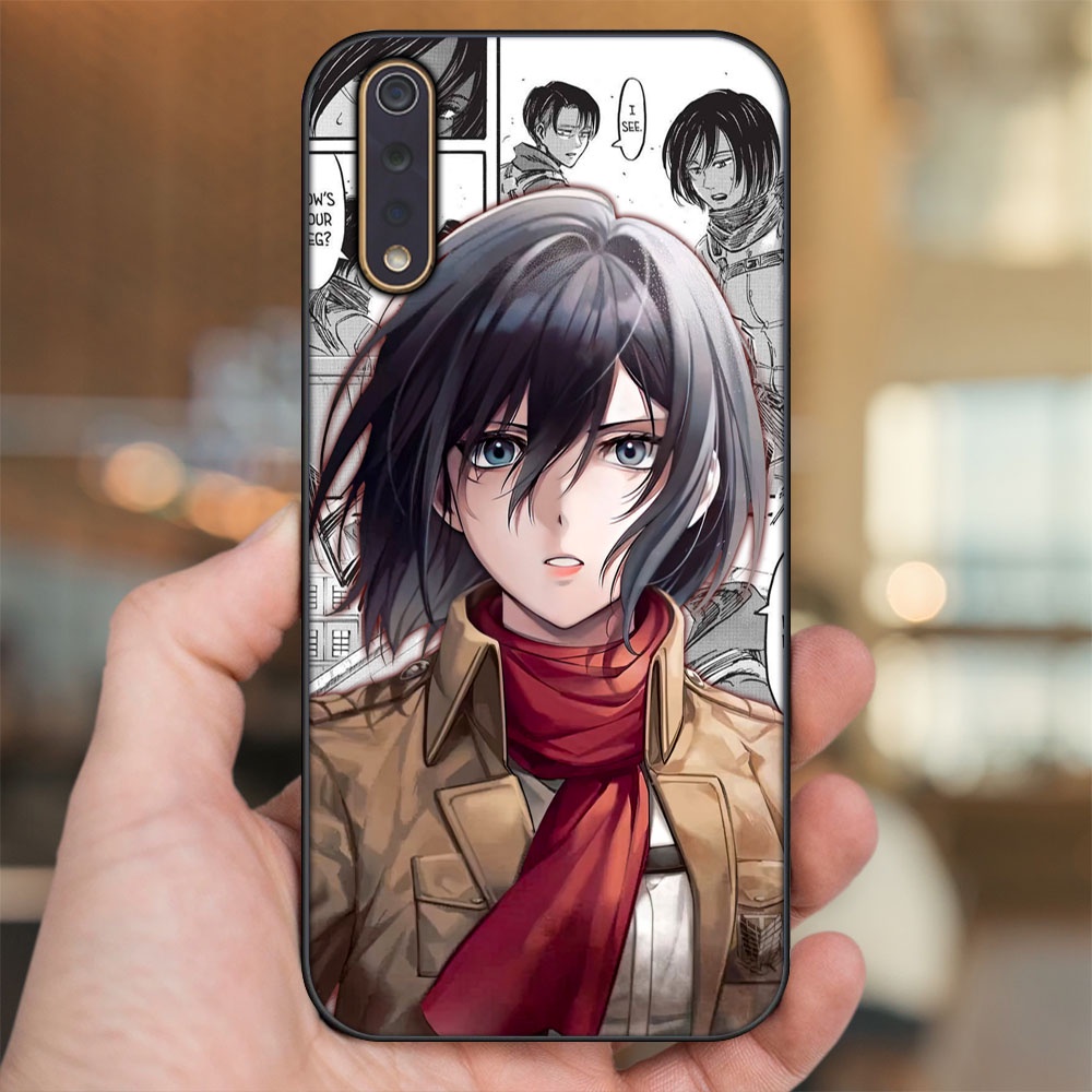 Ốp lưng Vivo S1 viền đen in hình Mikasa Ackerman Attack On Titan