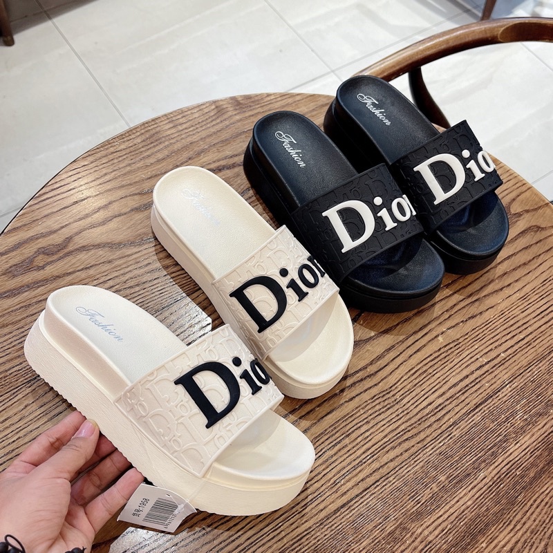 Dép đế bánh mì DR cao 6 phân(HÌNH THẬT+tặng quà) Khách chân đầy tăng 1 Size